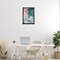 Stupell Industries Teal Green Gold Abstract Floater Framed Canvas Wall Art Design by Gina Kelly